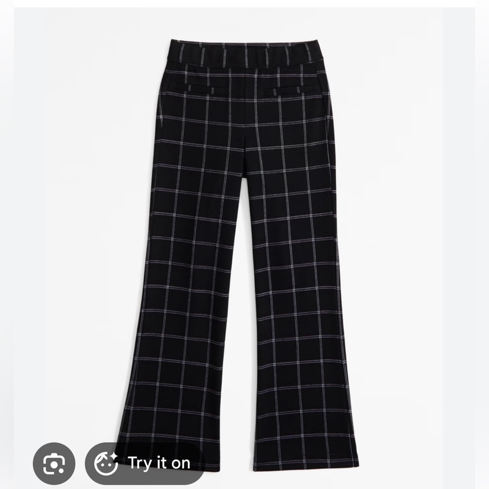 Abercrombie Black Plaid Boot Cut